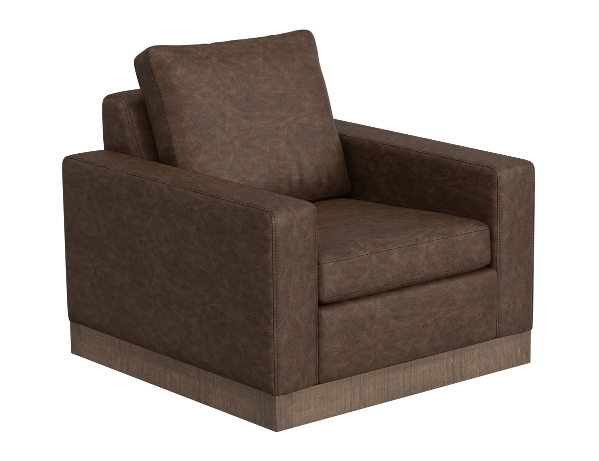 Georgia Armchair, Brown, Wooden Frame & Base - IUP722-ACH-212