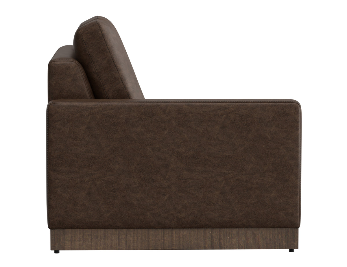 Georgia Loveseat, Brown, Wooden Frame & Base, Sectional Left-Arm - IUP722-LOV-LF-212