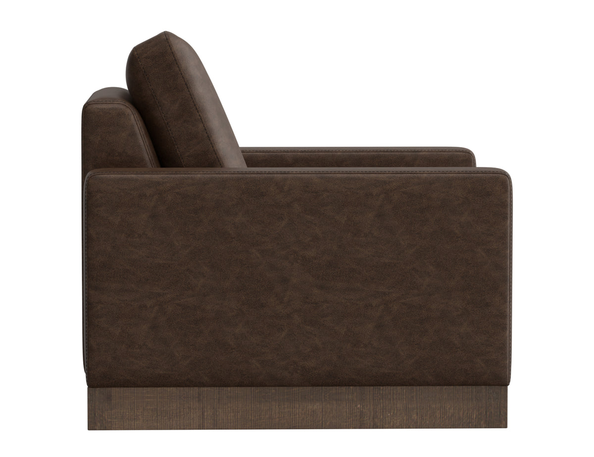 Georgia Armchair, Brown, Wooden Frame & Base - IUP722-ACH-212
