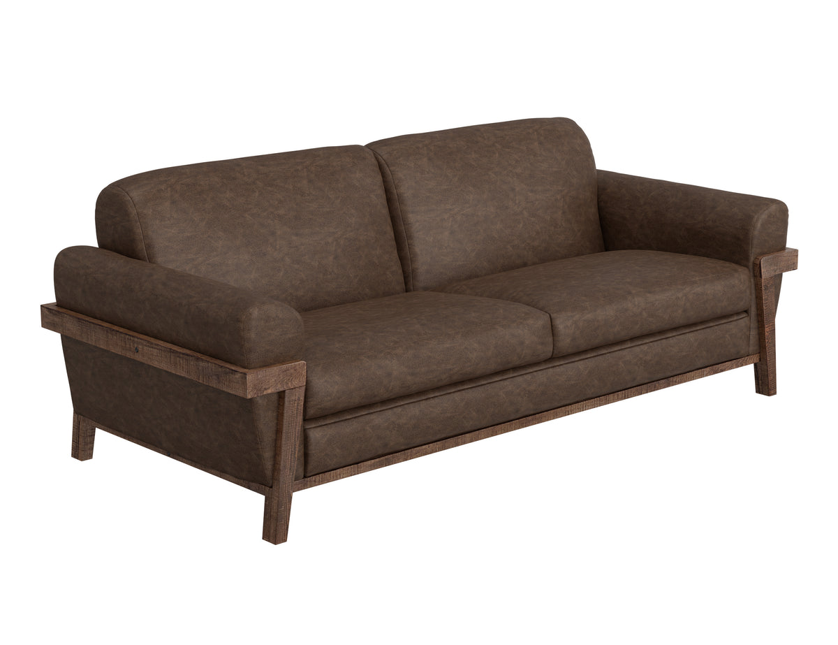 Loft Brown Sofa, Brown, Wooden Frame & Base - IUP644-SOF-212