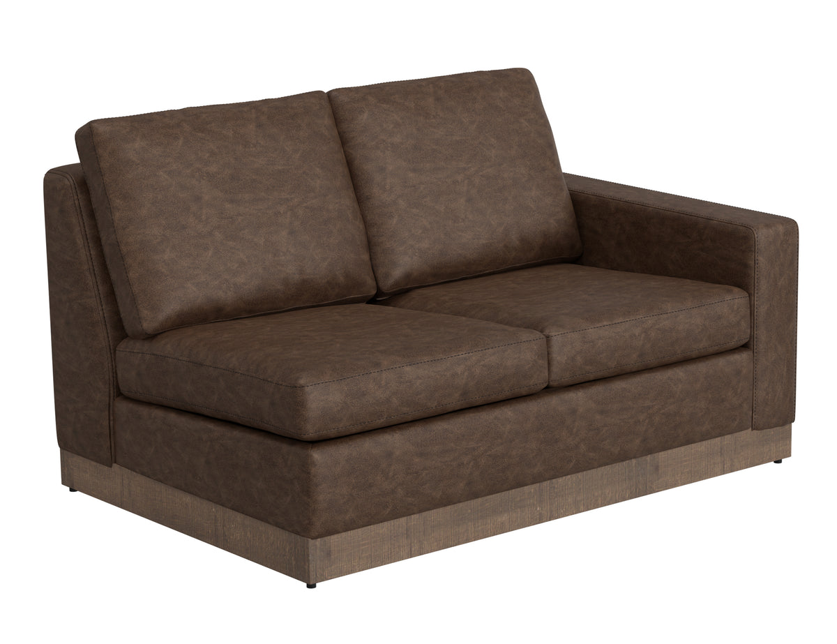 Georgia Loveseat, Brown, Wooden Frame & Base, Sectional Right-Arm - IUP722-LOV-RT-212