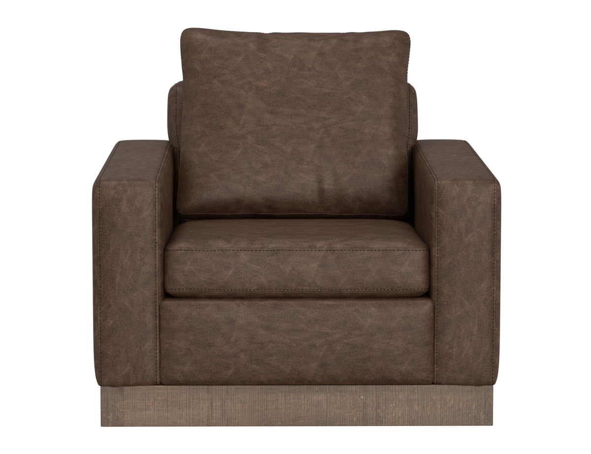 Georgia Armchair, Brown, Wooden Frame & Base - IUP722-ACH-212