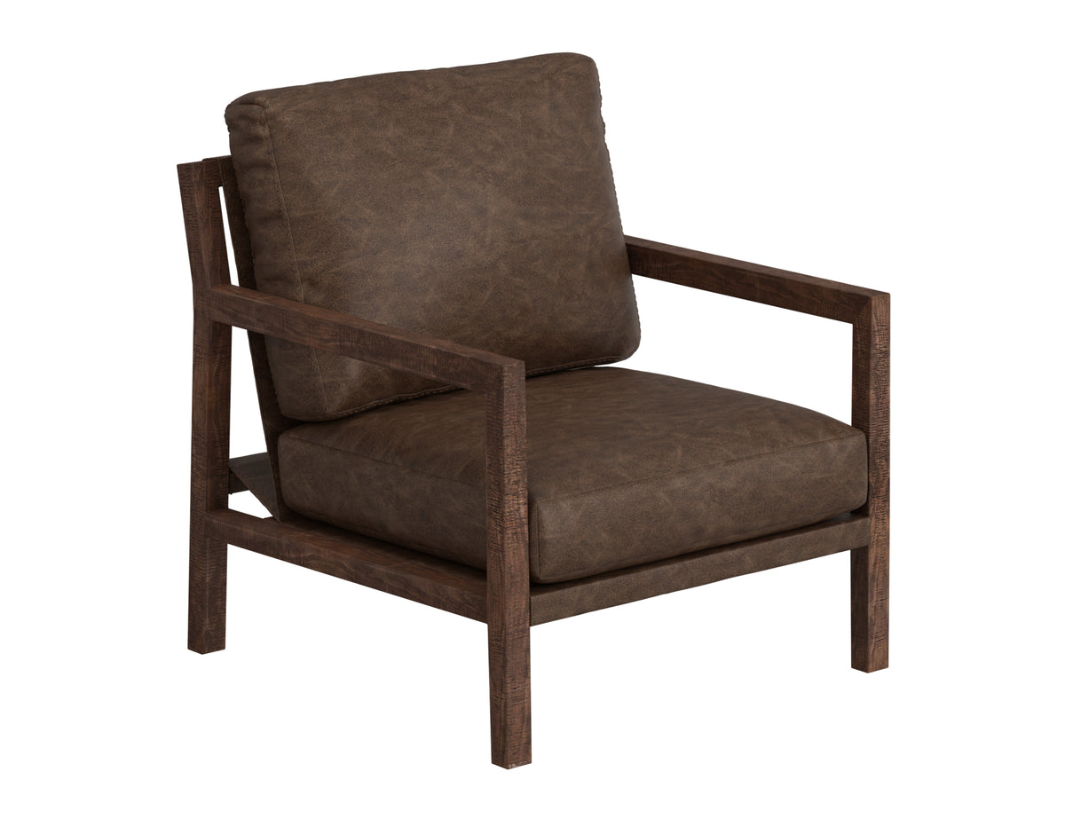 Milan Armchair, Brown, Wooden Frame - IUP401-ACH-212