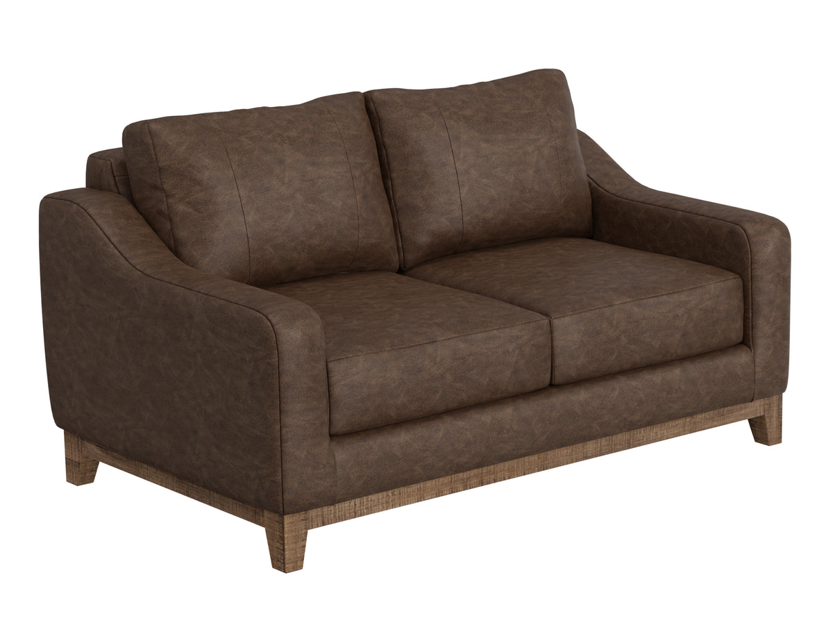 Olivo Loveseat, Brown, Wooden Frame & Base - IUP541-LOV-212