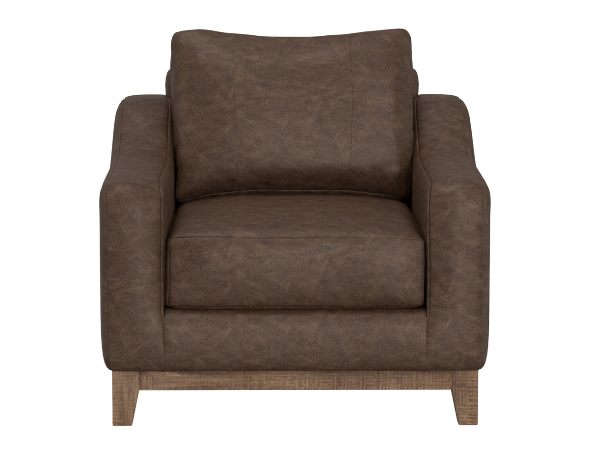 Olivo Armchair, Brown, Wooden Frame & Base - IUP541-ACH-212