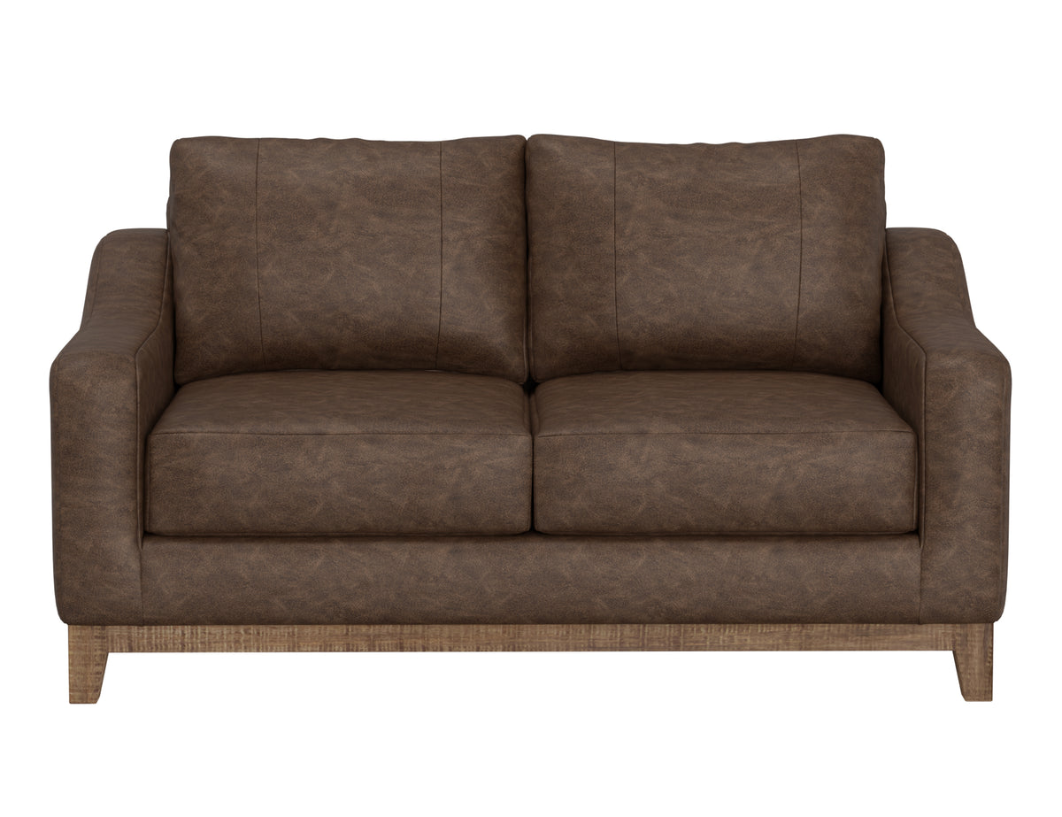 Olivo Loveseat, Brown, Wooden Frame & Base - IUP541-LOV-212