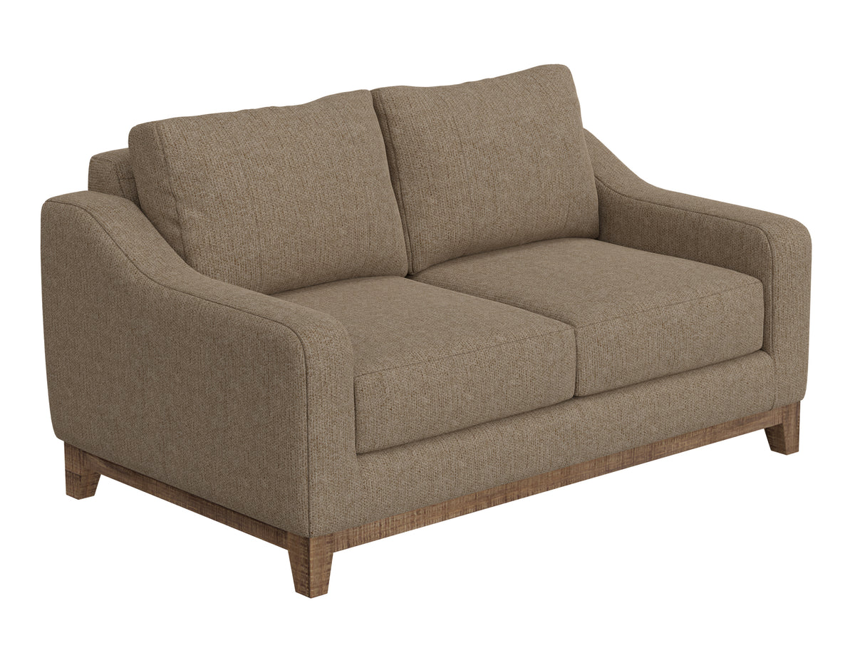 Olivo Loveseat, Brown, Wooden Frame & Base - IUP541-LOV-152