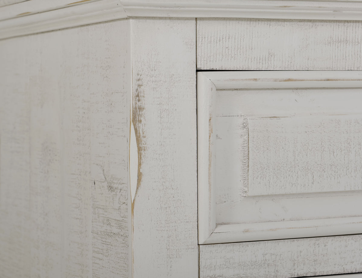 Terra White Dresser, 6 Drawer 2 Doors