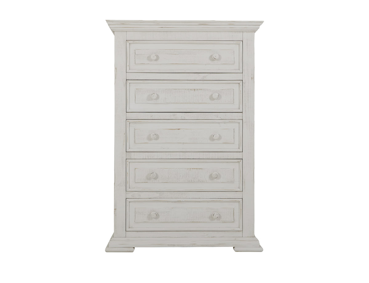 Terra White Chest, 5 Drawer