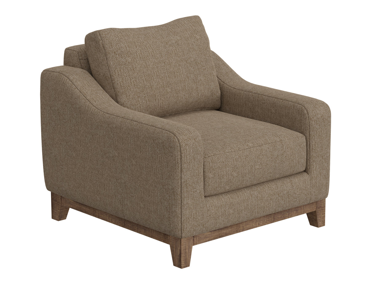 Olivo Armchair, Brown, Wooden Frame & Base - IUP541-ACH-152