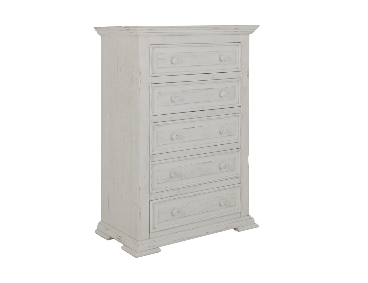 Terra White Chest, 5 Drawer