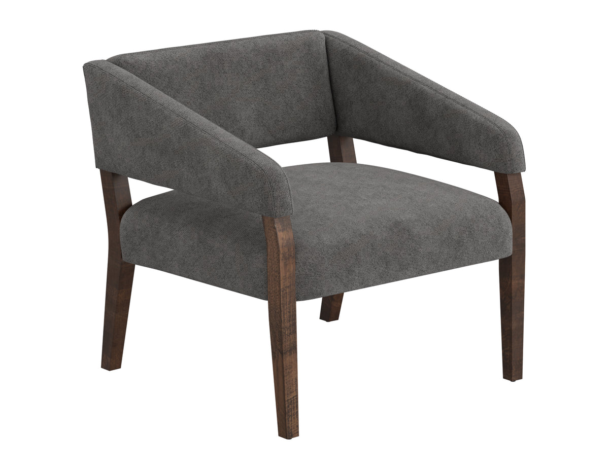 Murcia Armchair, Gray, Wooden Frame - IUP221-ACH-121