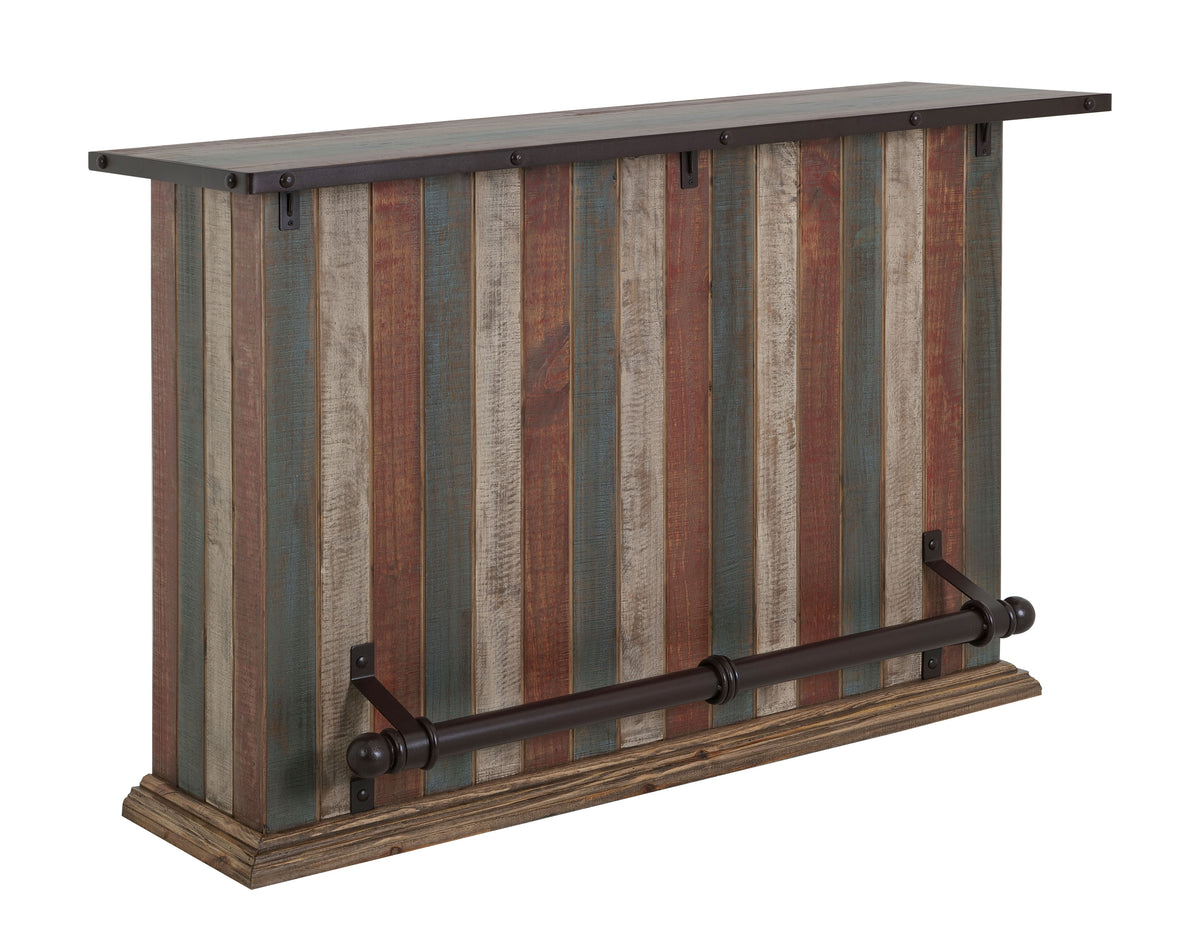 Antique Multicolor Bar, Multicolor, 1 Drawer, 2 Door