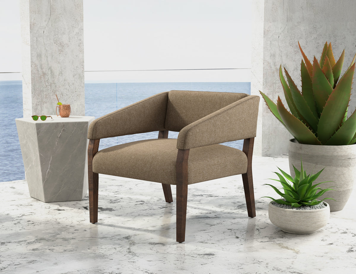 Murcia Armchair, Brown, Wooden Frame - IUP221-ACH-152