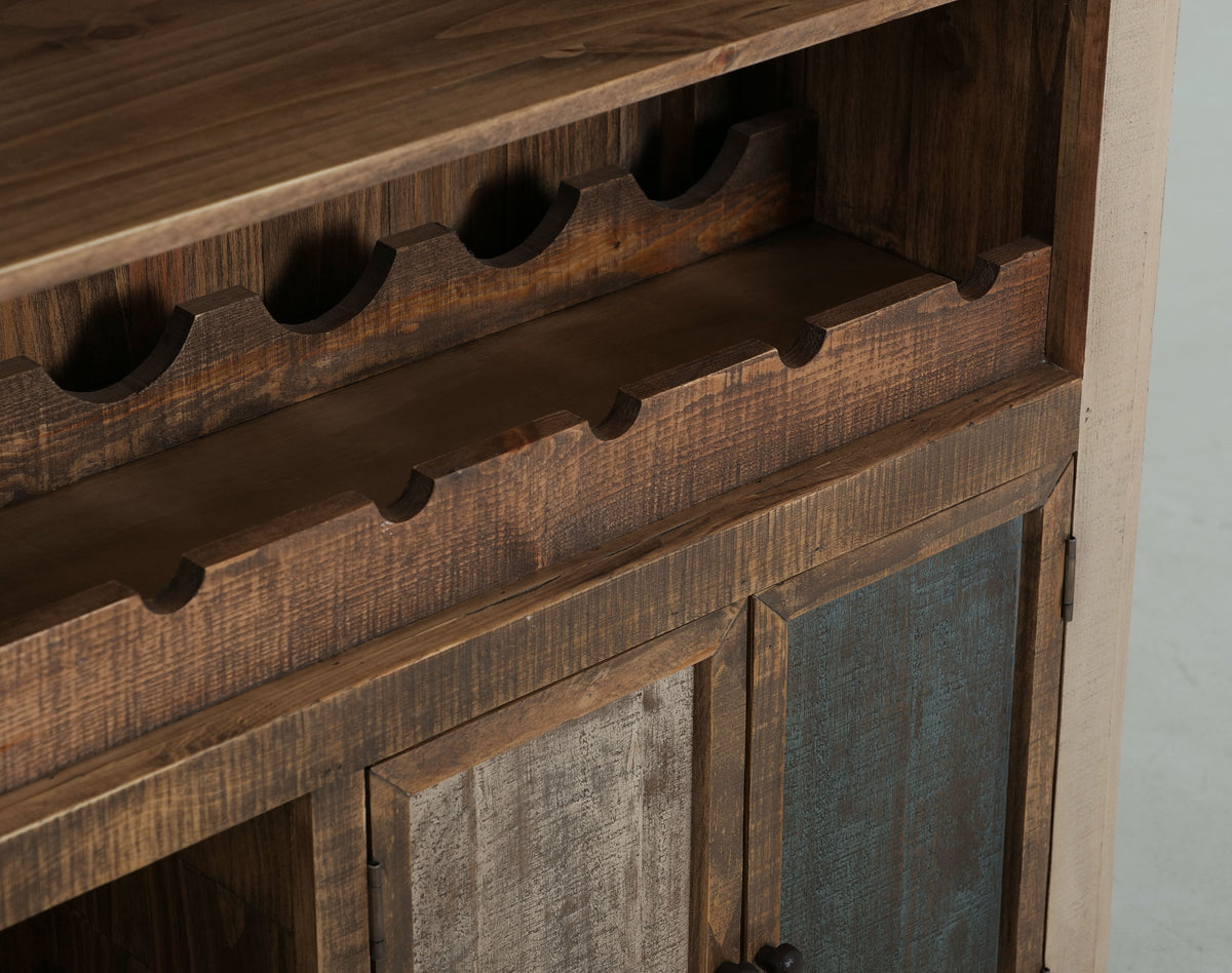 Antique Multicolor Bar, Multicolor, 1 Drawer, 2 Door