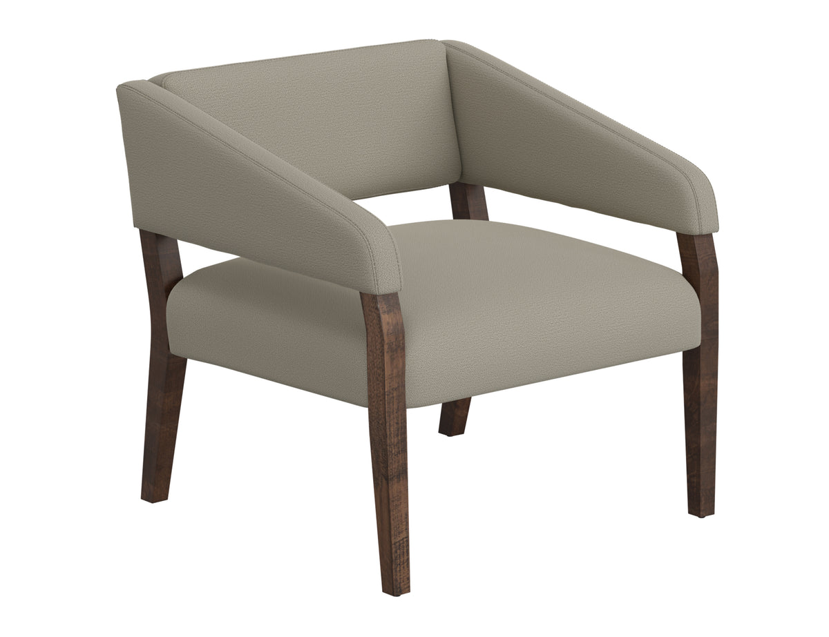 Murcia Armchair, Gray, Wooden Frame - IUP221-ACH-151