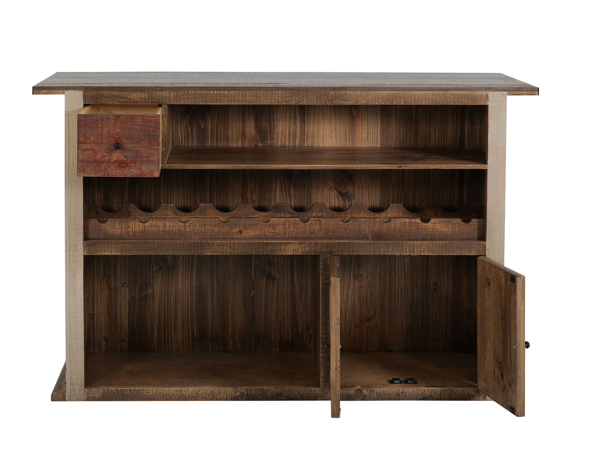 Antique Multicolor Bar, Multicolor, 1 Drawer, 2 Door