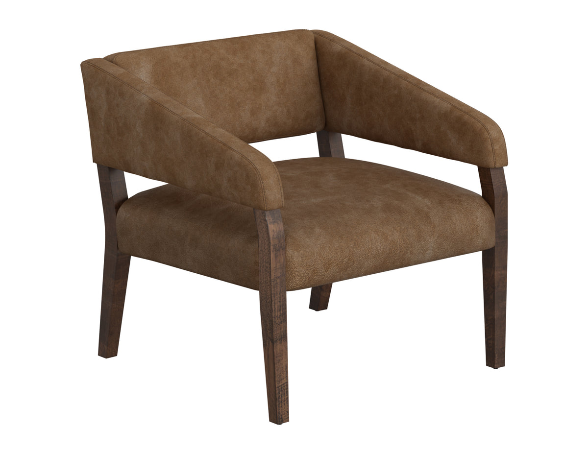 Murcia Armchair, Orange, Wooden Frame