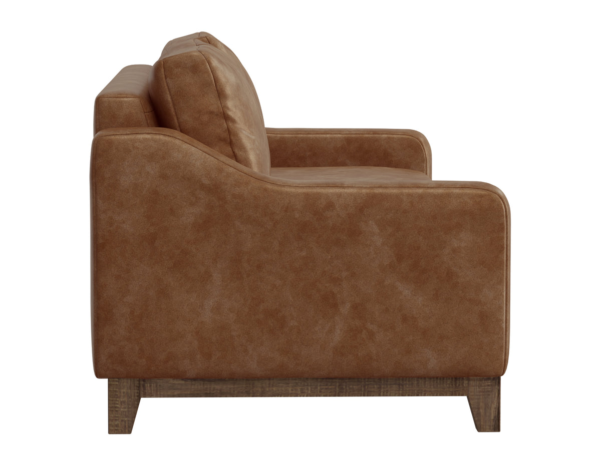 Olivo Sofa, Orange, Wooden Frame & Base