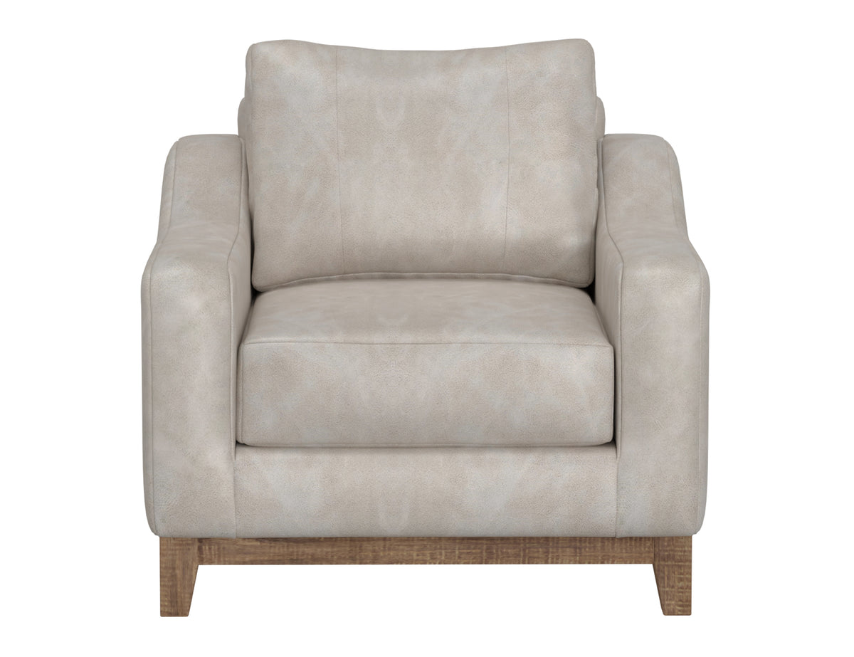 Olivo Armchair, Gray, Wooden Frame & Base