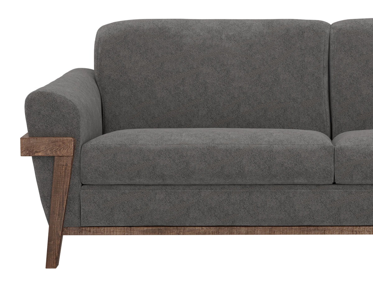 Loft Brown Sofa, Gray, Wooden Frame & Base - IUP644-SOF-121