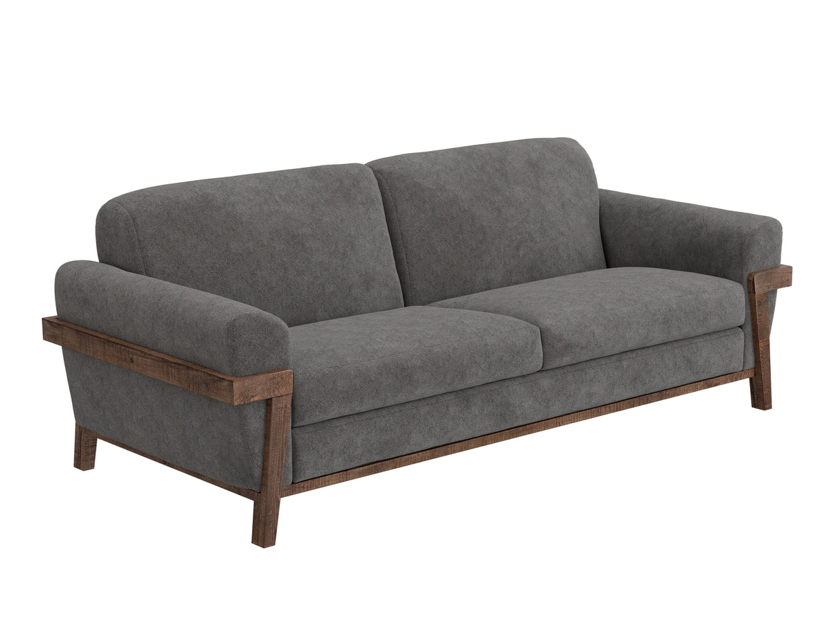 Loft Brown Sofa, Gray, Wooden Frame & Base - IUP644-SOF-121