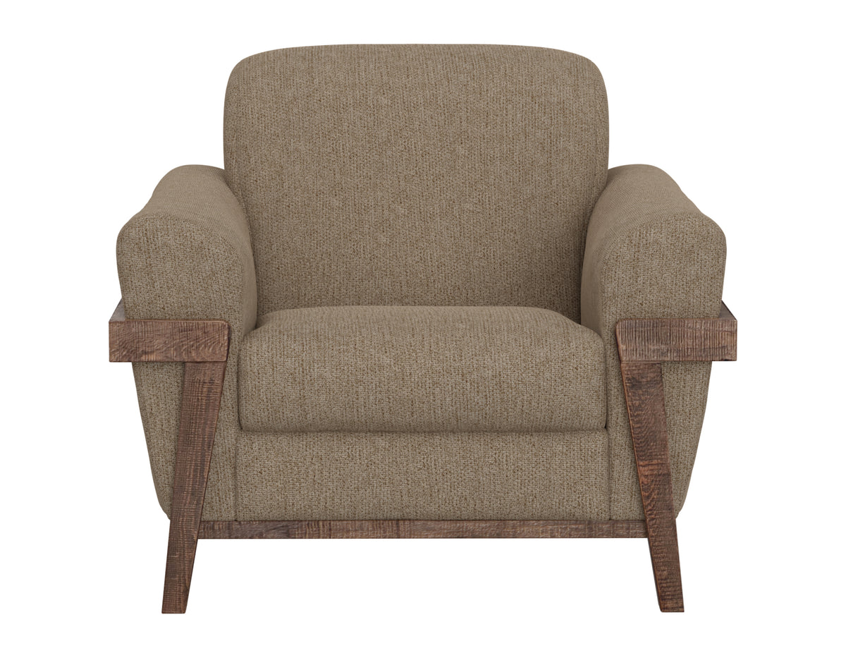 Loft Brown Armchair, Brown, Wooden Frame & Base - IUP644-ACH-152