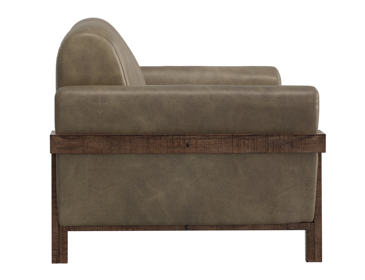 Loft Brown Sofa, Brown, Wooden Frame & Base - IUP644-SOF-201