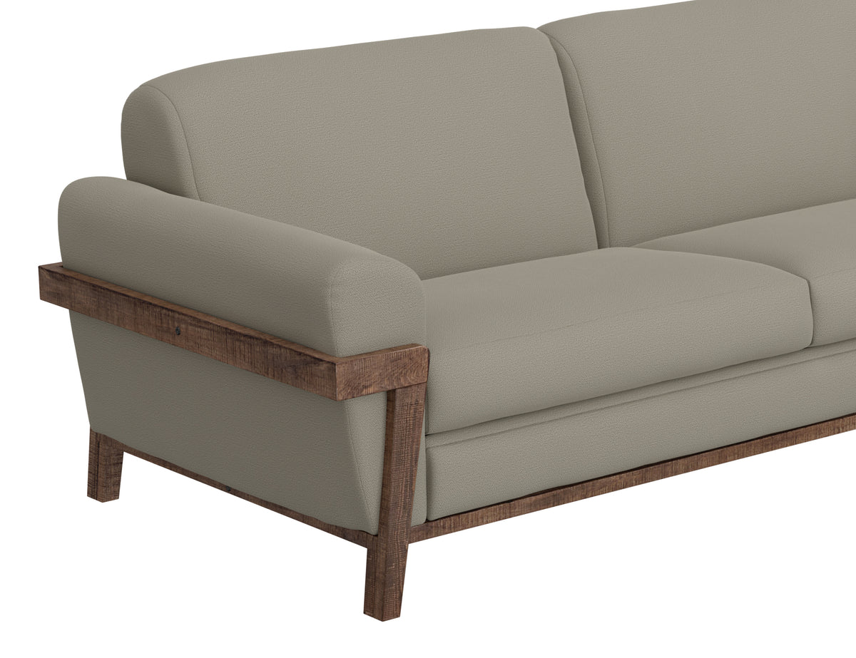 Loft Brown Sofa, Gray, Wooden Frame & Base - IUP644-SOF-151