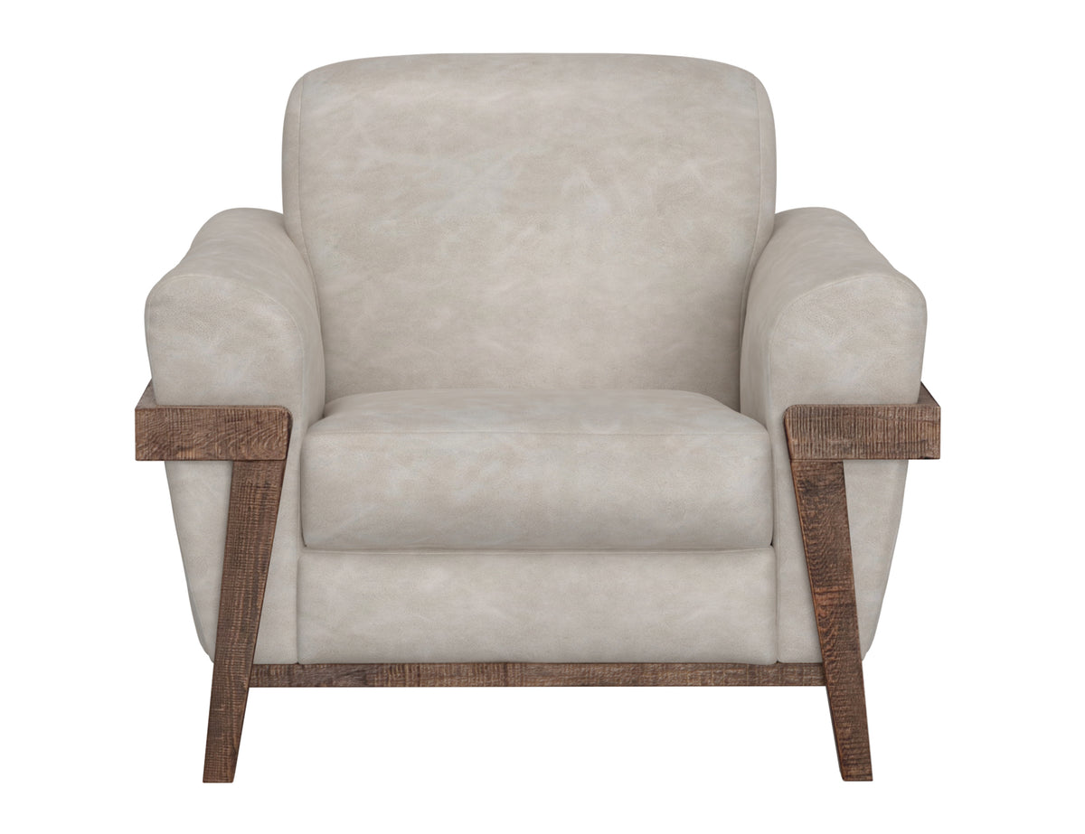 Loft Brown Armchair, Gray, Wooden Frame & Base - IUP644-ACH-210