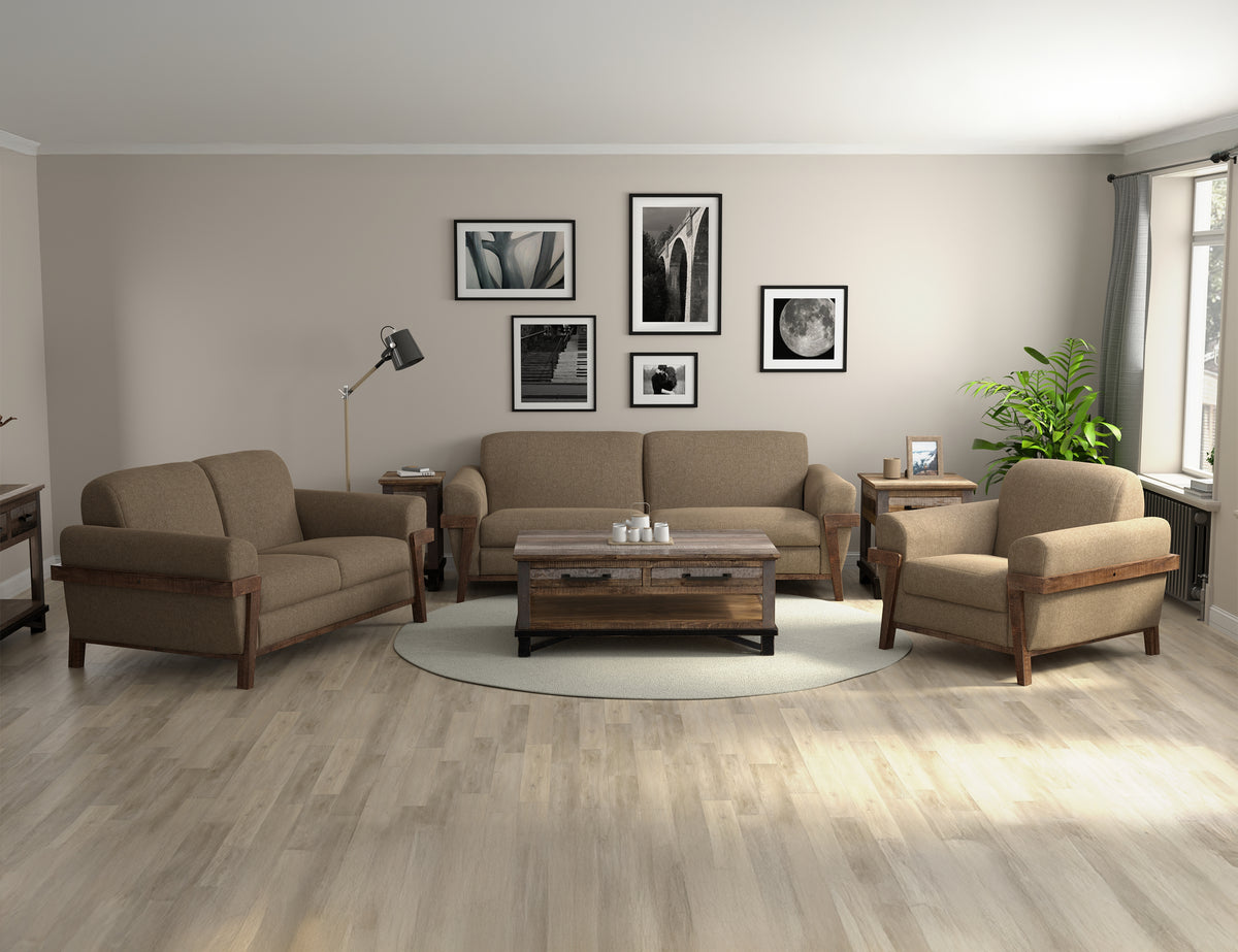 Loft Brown Armchair, Brown, Wooden Frame & Base - IUP644-ACH-152