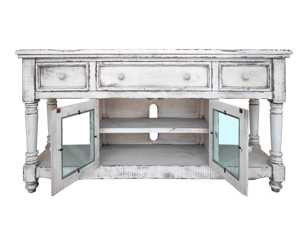 Aruba TV Stand, White, 3 Drawer 2 Doors 70" - IFD7333STN70WT