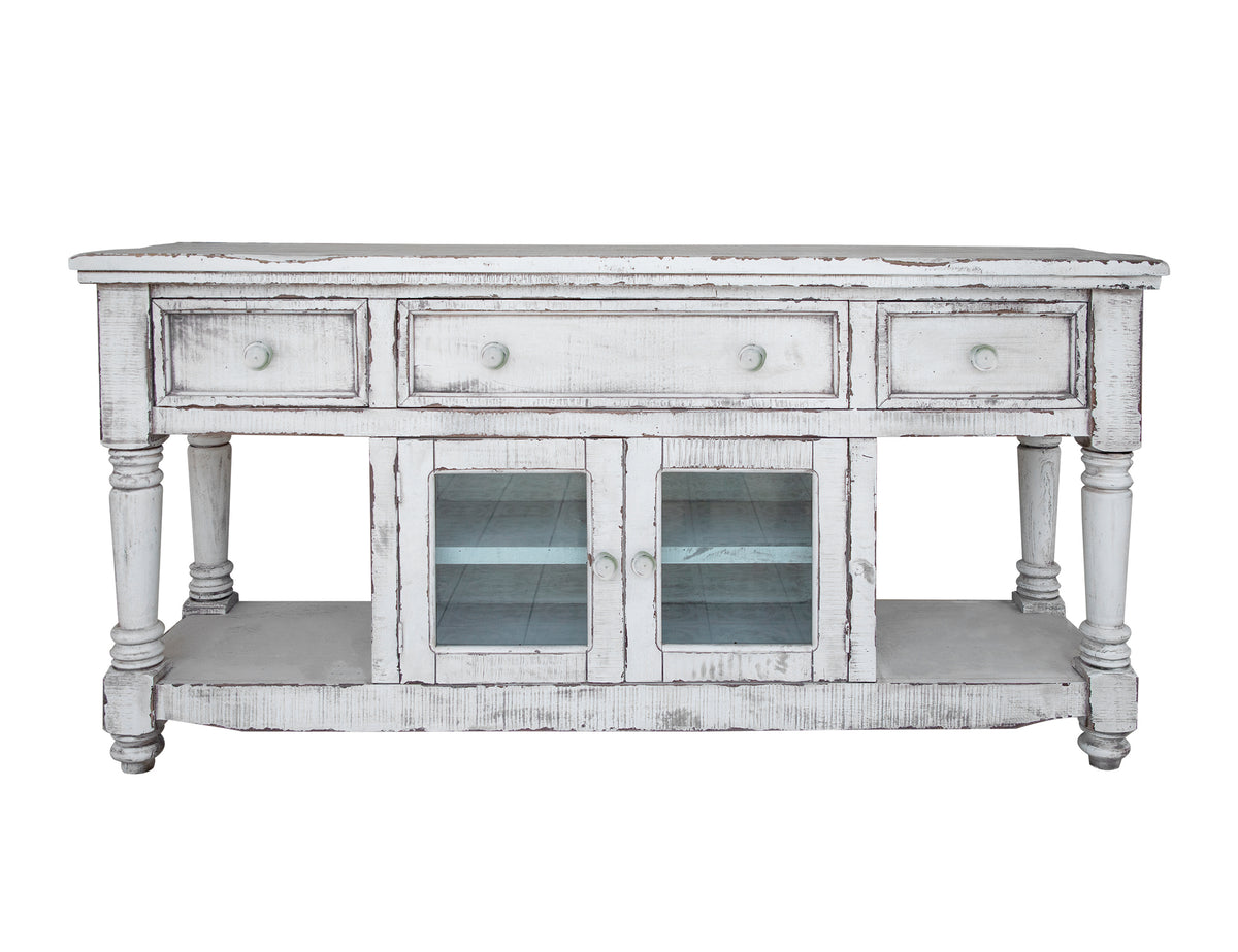 Aruba TV Stand, White, 3 Drawer 2 Doors 70" - IFD7333STN70WT
