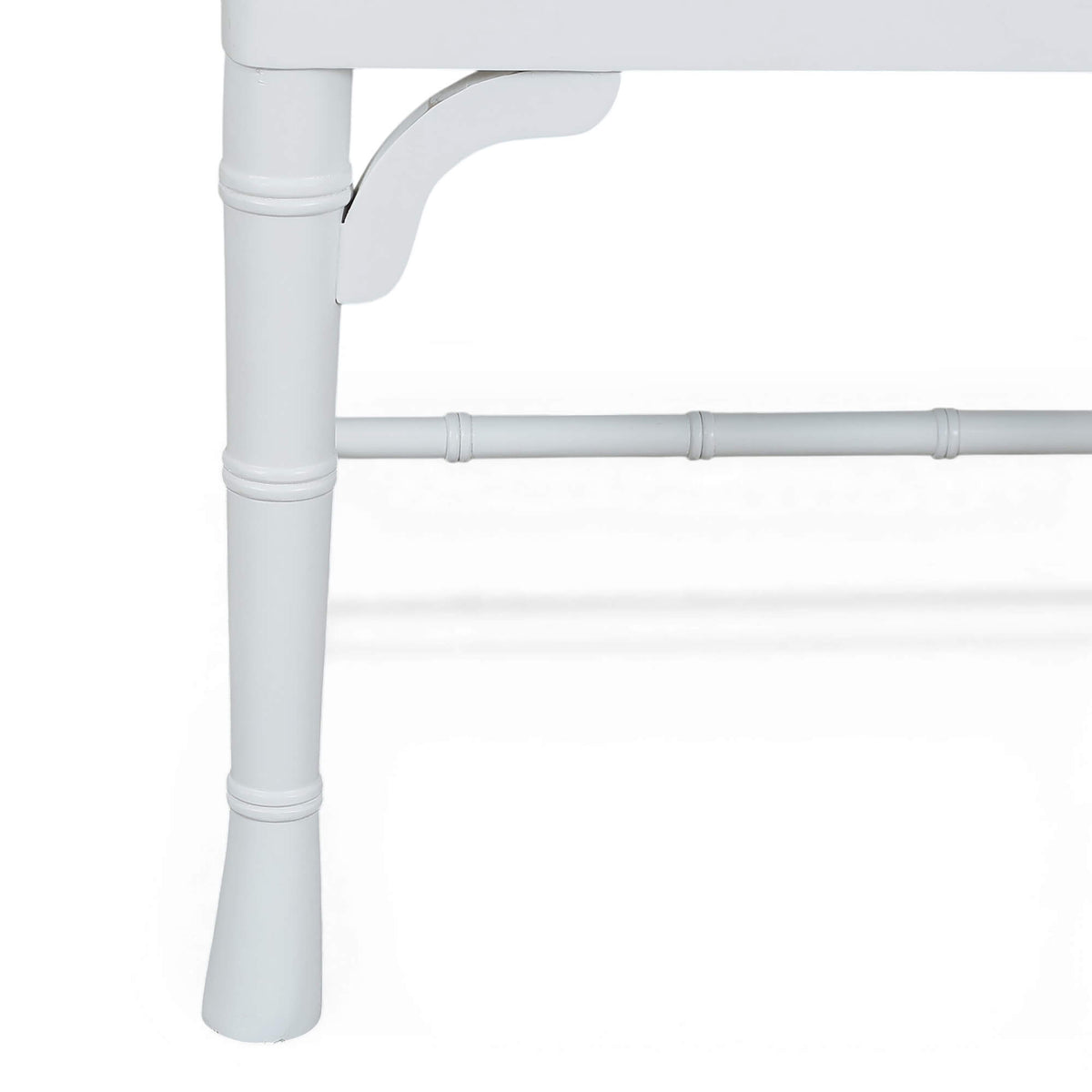 Martinique Bamboo Dining Chair in True White w/ Willow Green Velvet Fabric