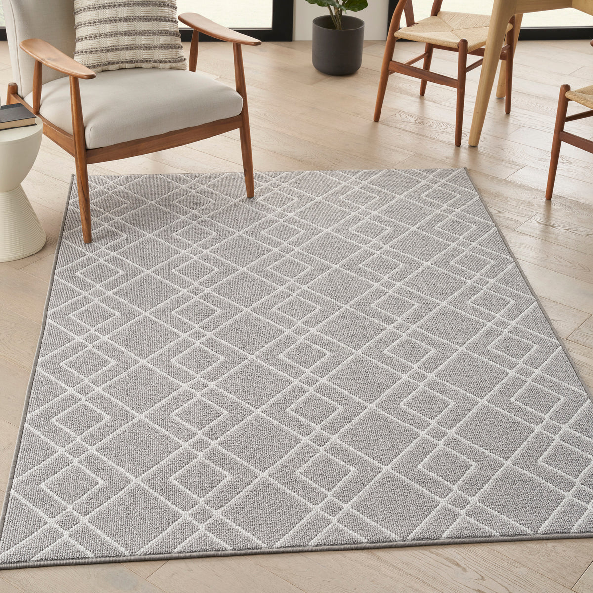 Modern Lines MOL01 Silver Rug