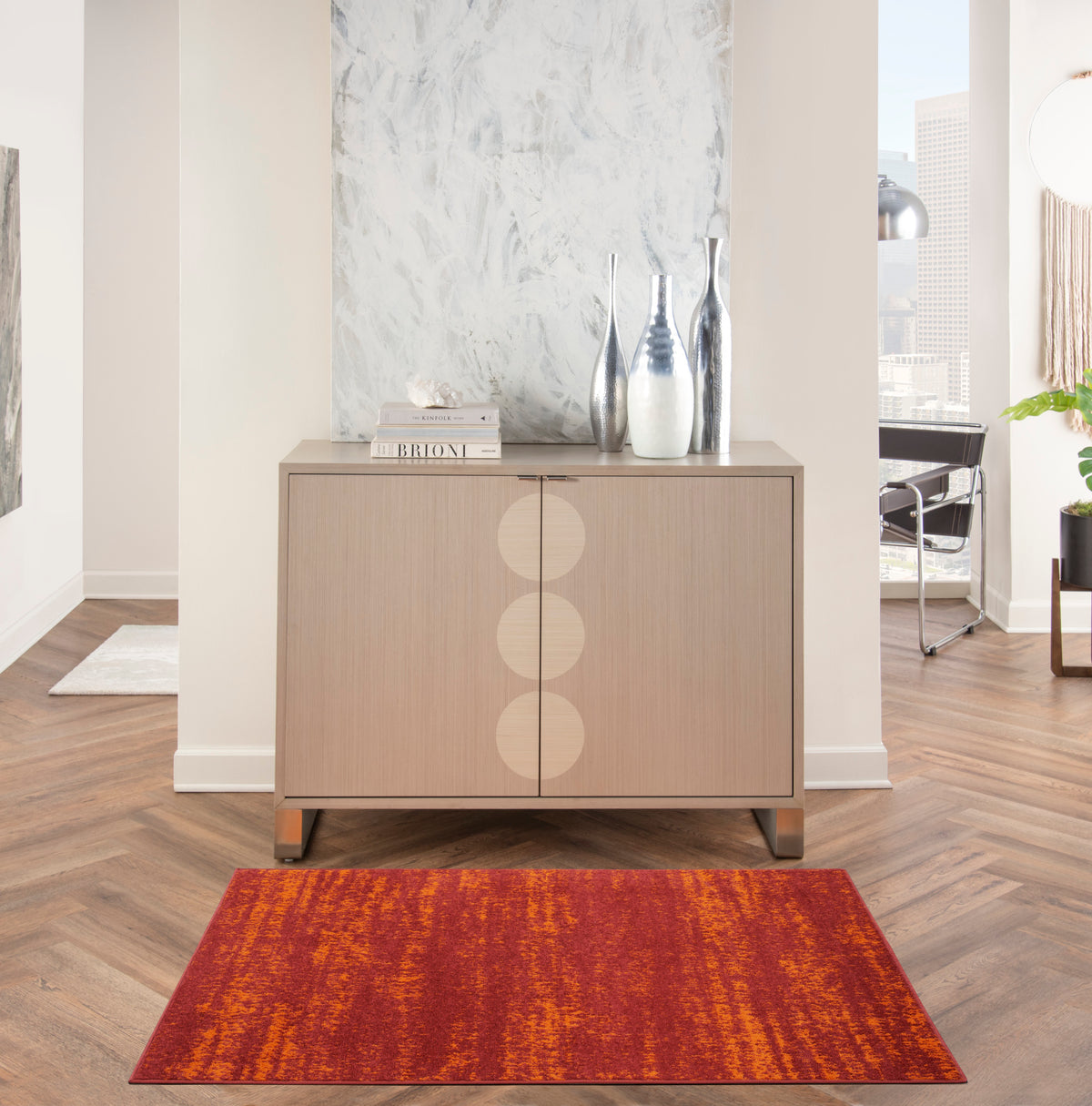 Nourison Essentials NRE03 Red Rug