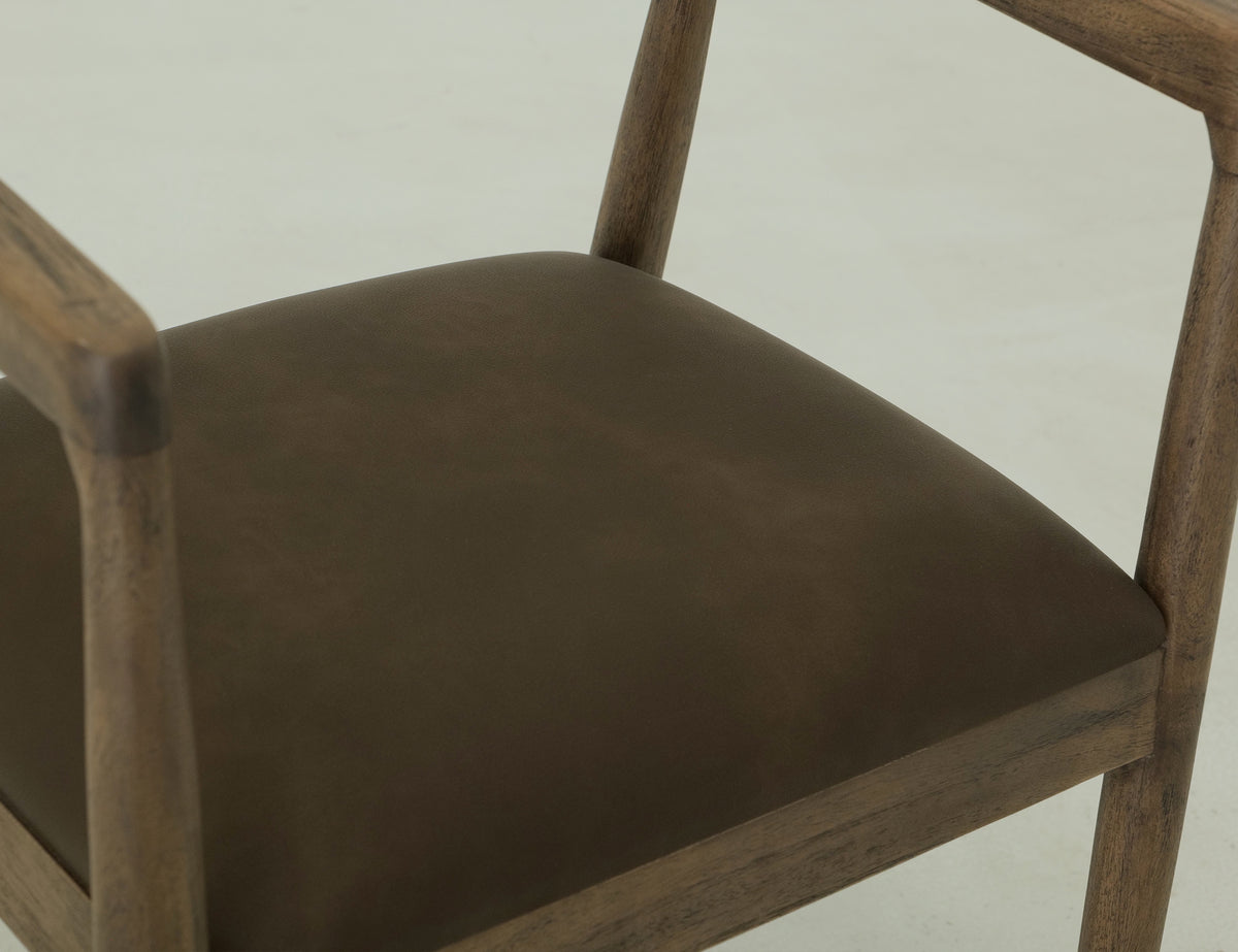 Natural Teca Chair, Brown, Wooden - Melina