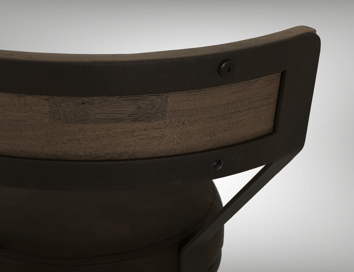 Xel-Ha Upholstered Barstool, Brown, Barstool 24"
