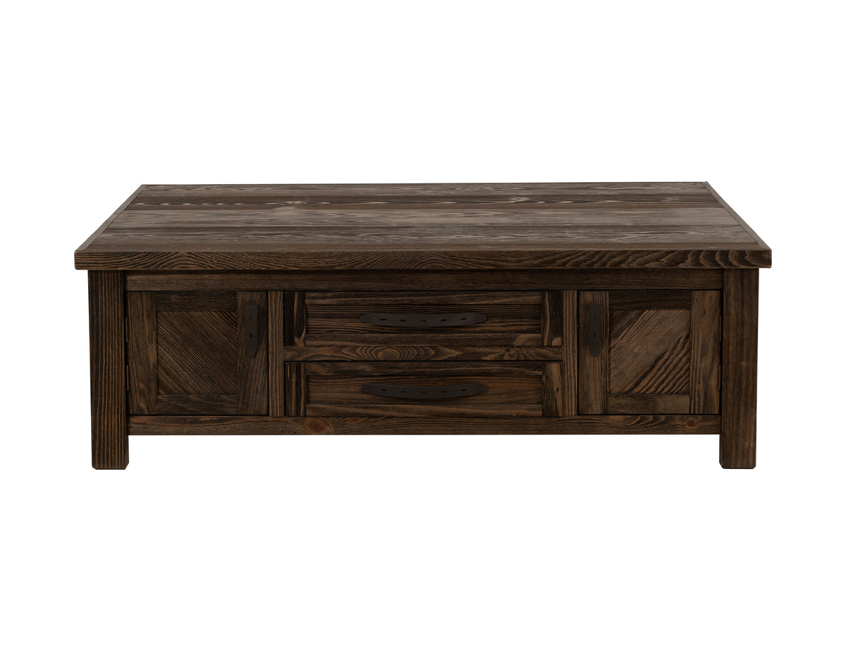 Dutton Cocktail Table, 4 Drawer, 4 Doors