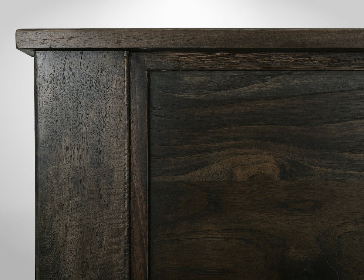 Dark Teak Headboard, 5/0 Queen