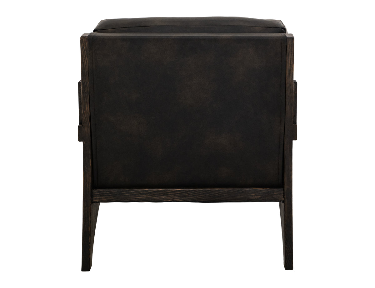 Black Balam Armchair, Black, Wooden Frame