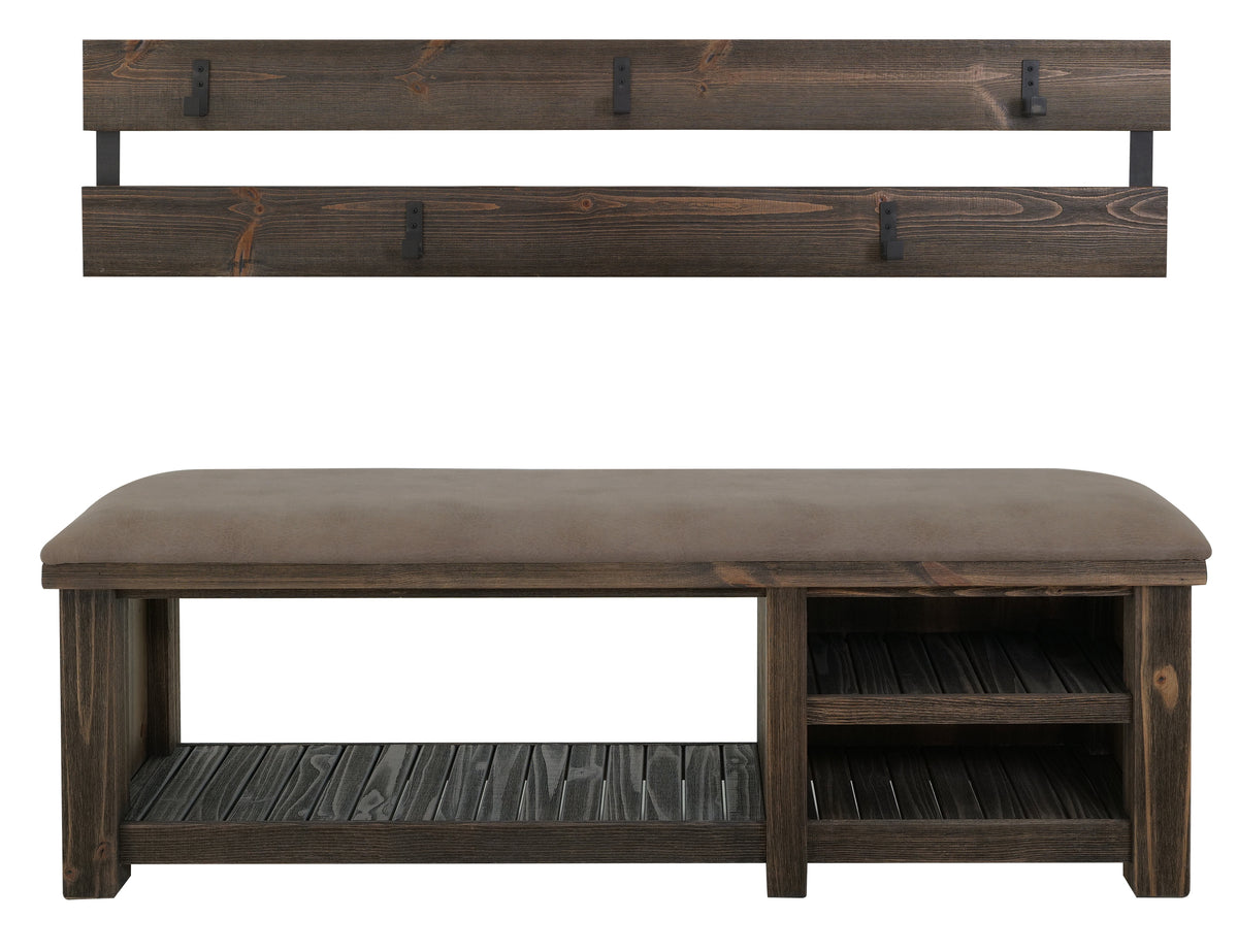 Dutton Hall Tree, Coat rack and bench