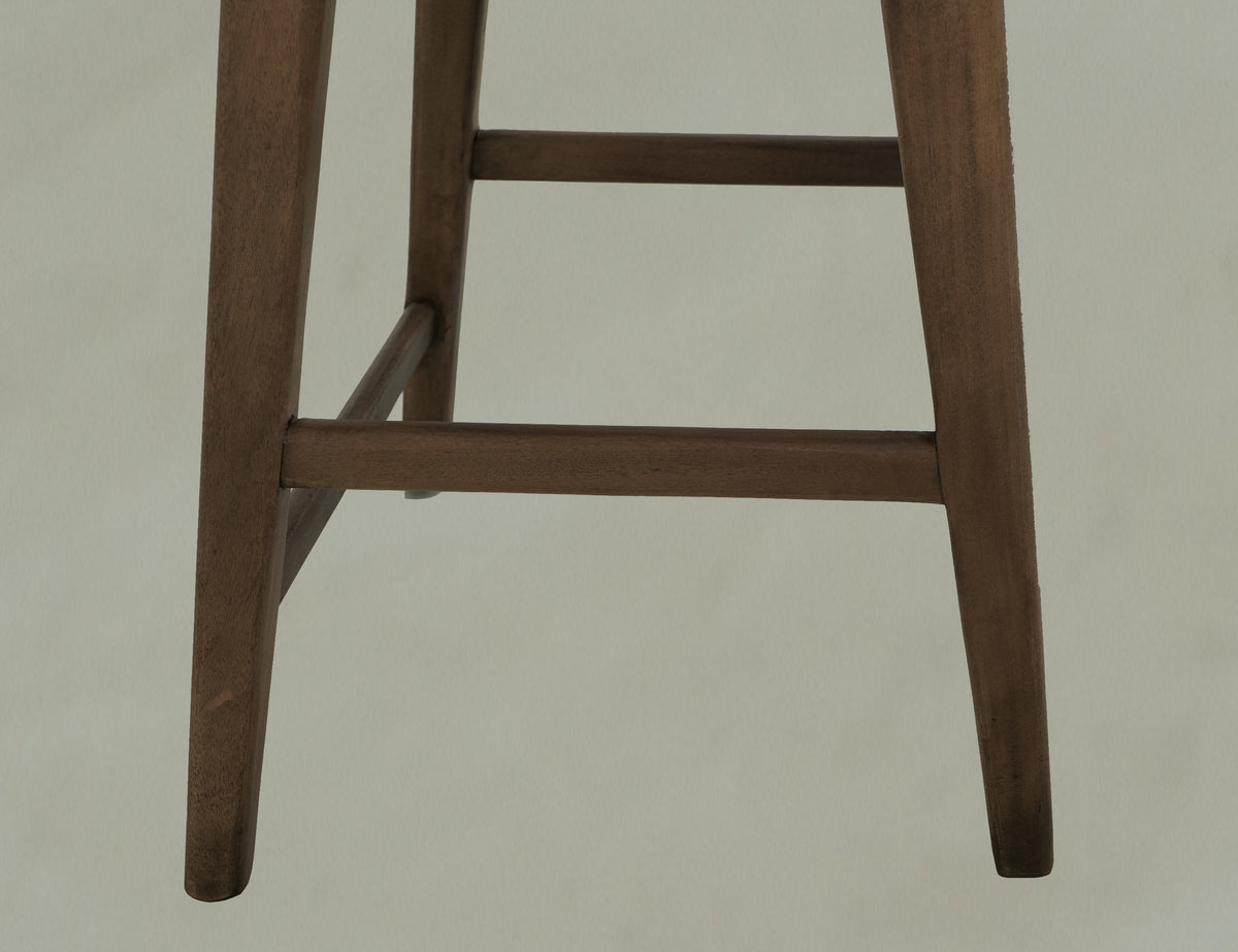 Mezquite Upholstered Barstool, Brown/Green, Wooden Frame, Barstool 30"