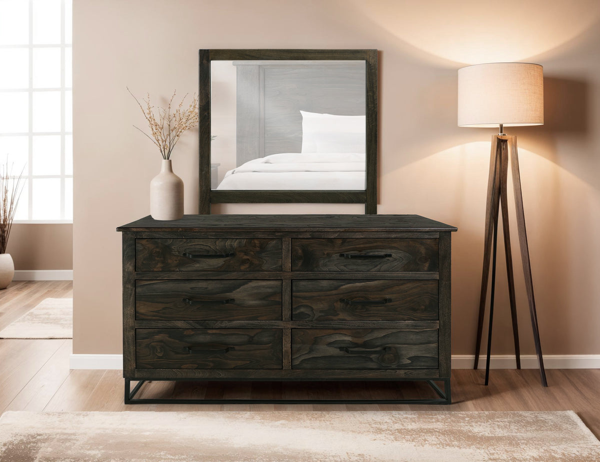 Dark Teak Mirror