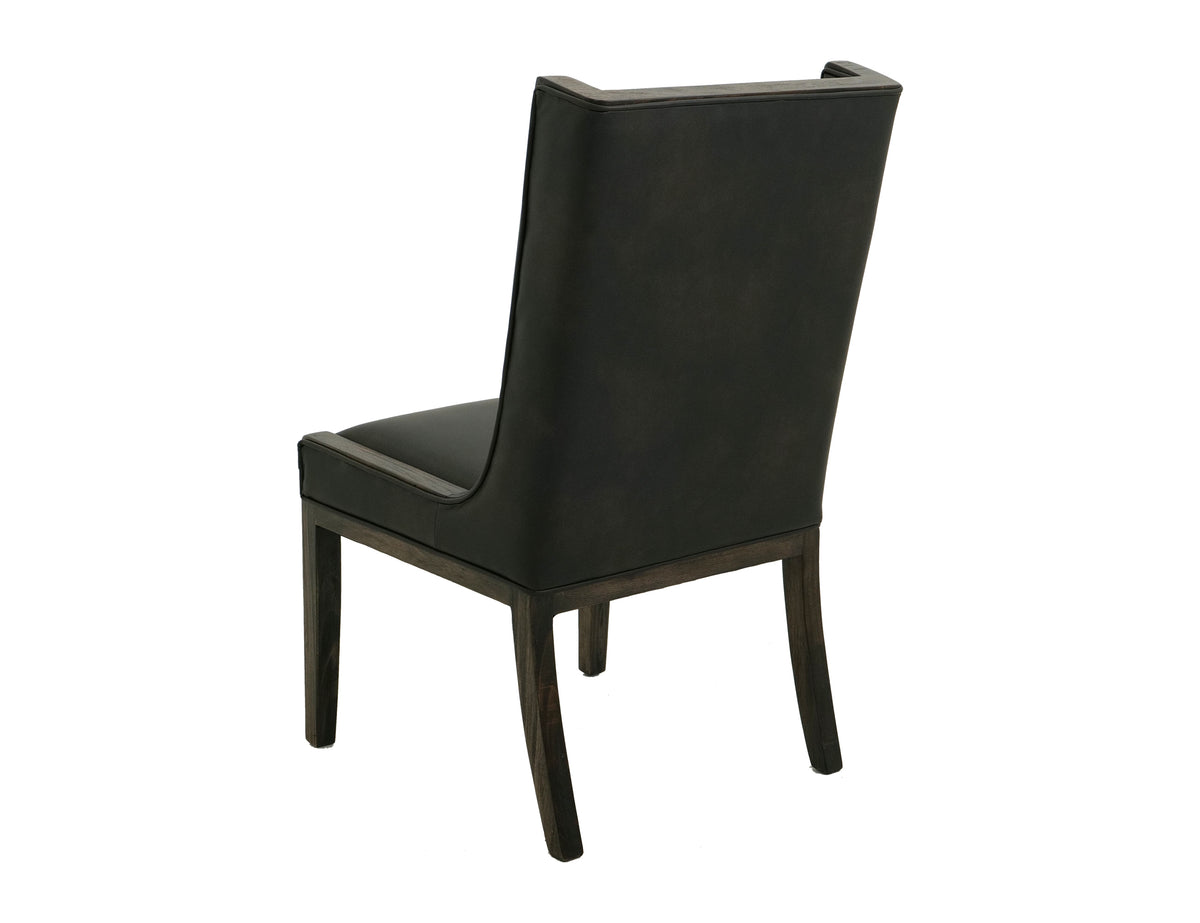 Black Balam Upholstered Chair, Black, Wooden Chair