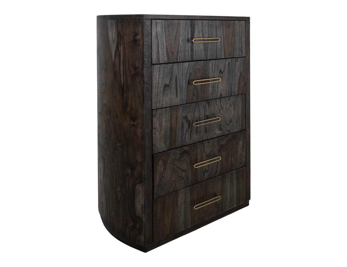 Black Balam Chest, Black, 5 Drawer