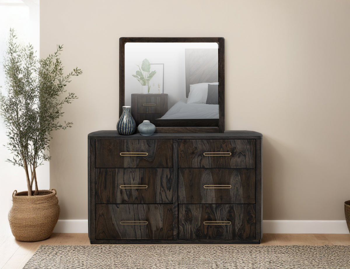 Black Balam Dresser, Black, 6 Drawer