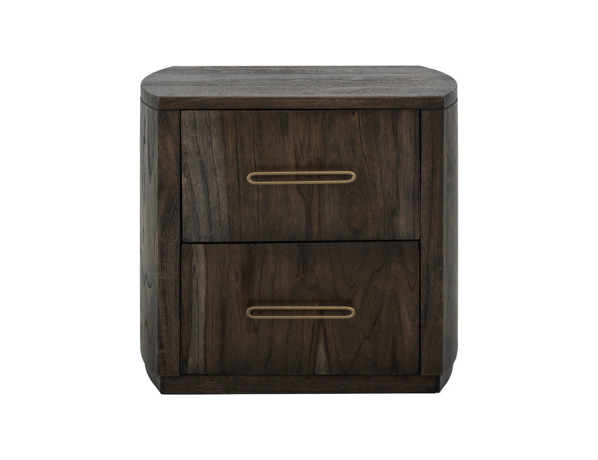 Black Balam Nightstand, Black, 2 Drawer