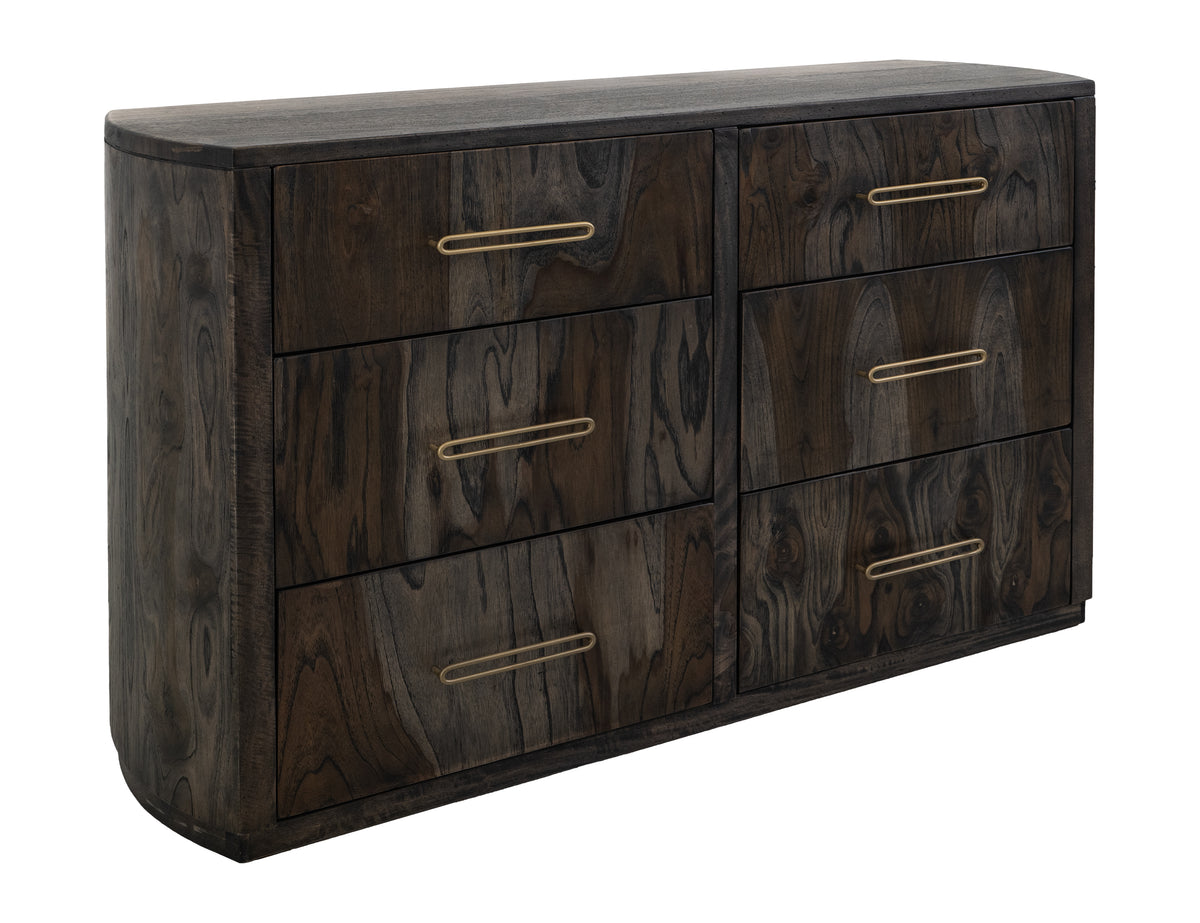 Black Balam Dresser, Black, 6 Drawer