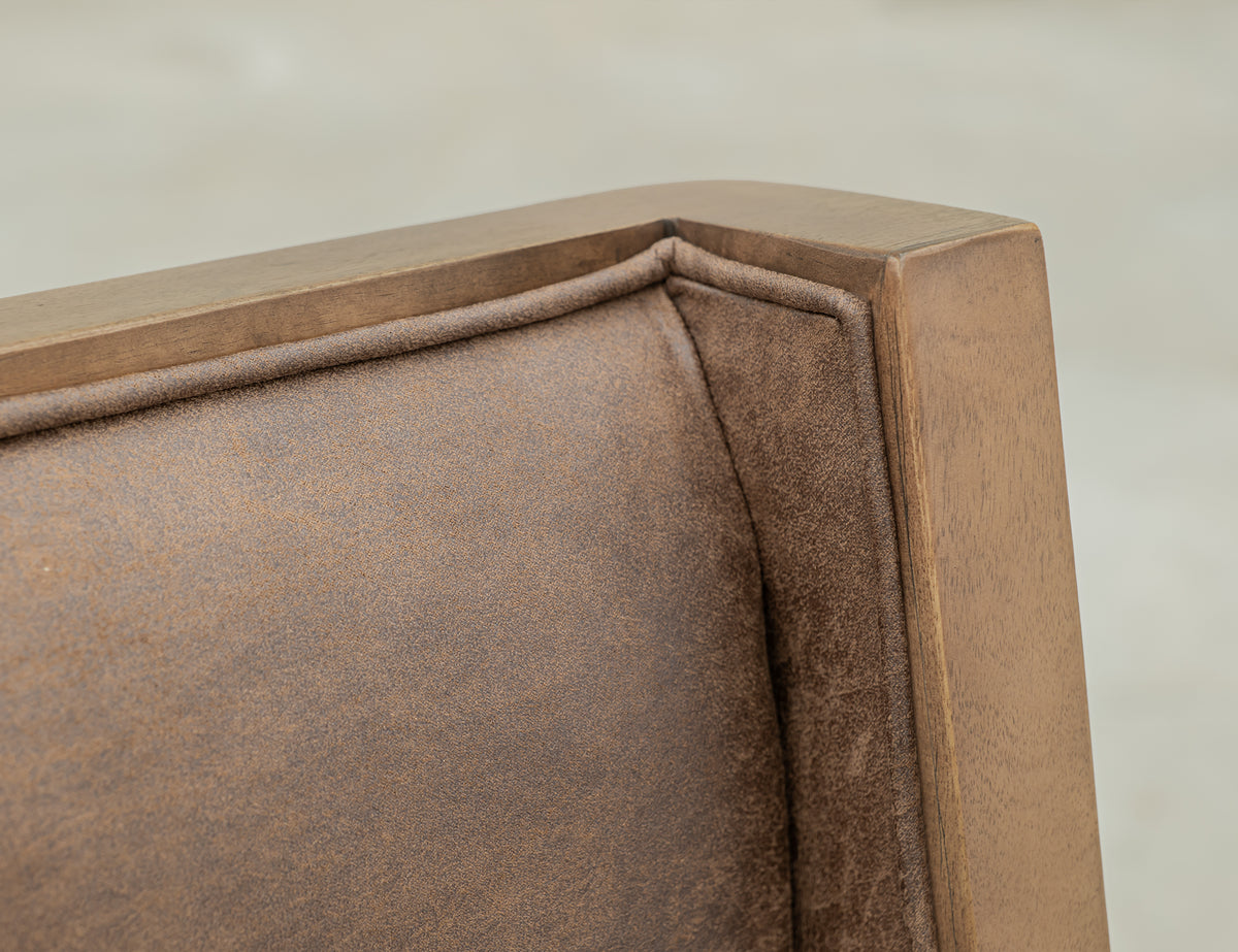 Mezquite Upholstered Chair, Brown, Wooden Chair - IFD6622CHU